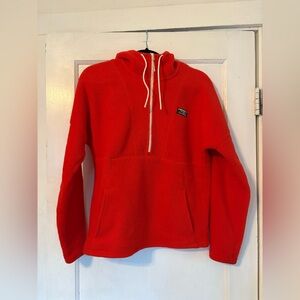 L.L. Bean Vibrant Red Fleece Hoodie